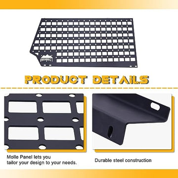 4-Door Rear Window Interior Shelf Storage Molle Panel - BROADDICT